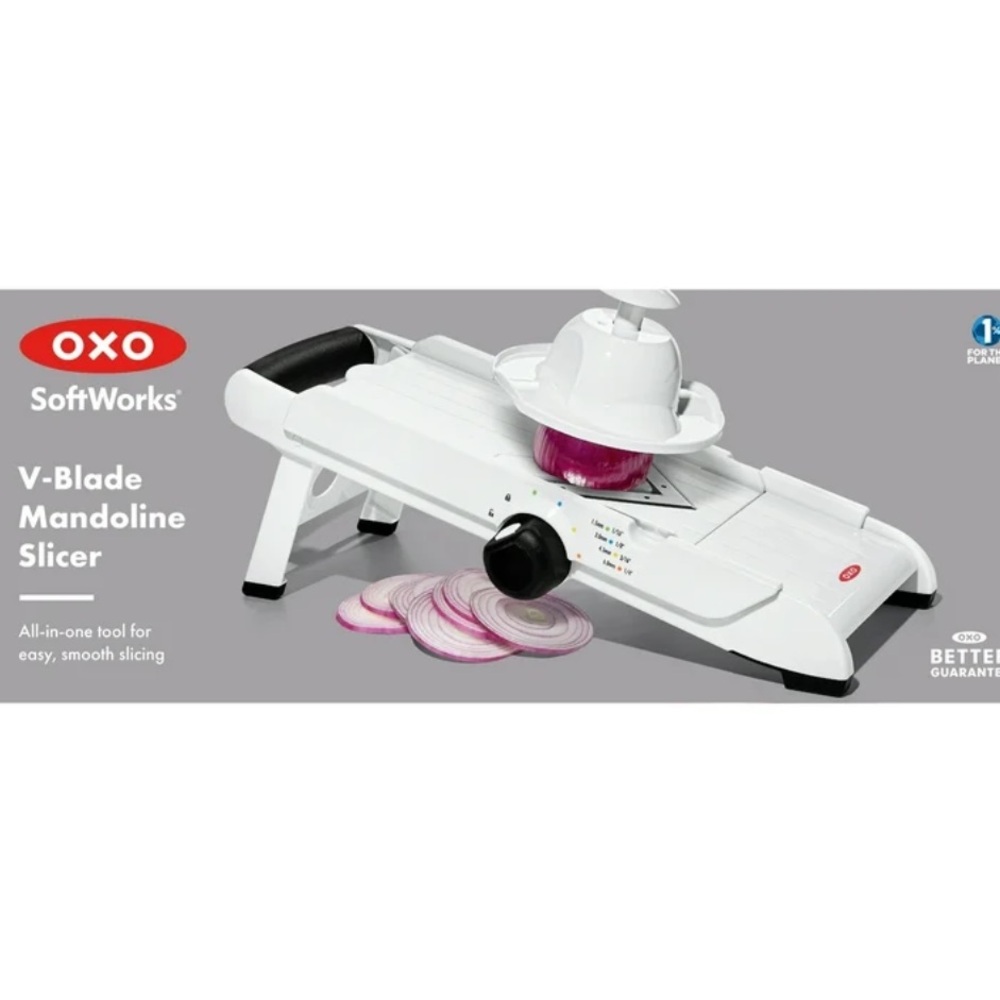 OXO SoftWorks V-Blade Mandoline Slicer NEW kitchen Gadget Adjustable size & cut - Picture 5 of 15